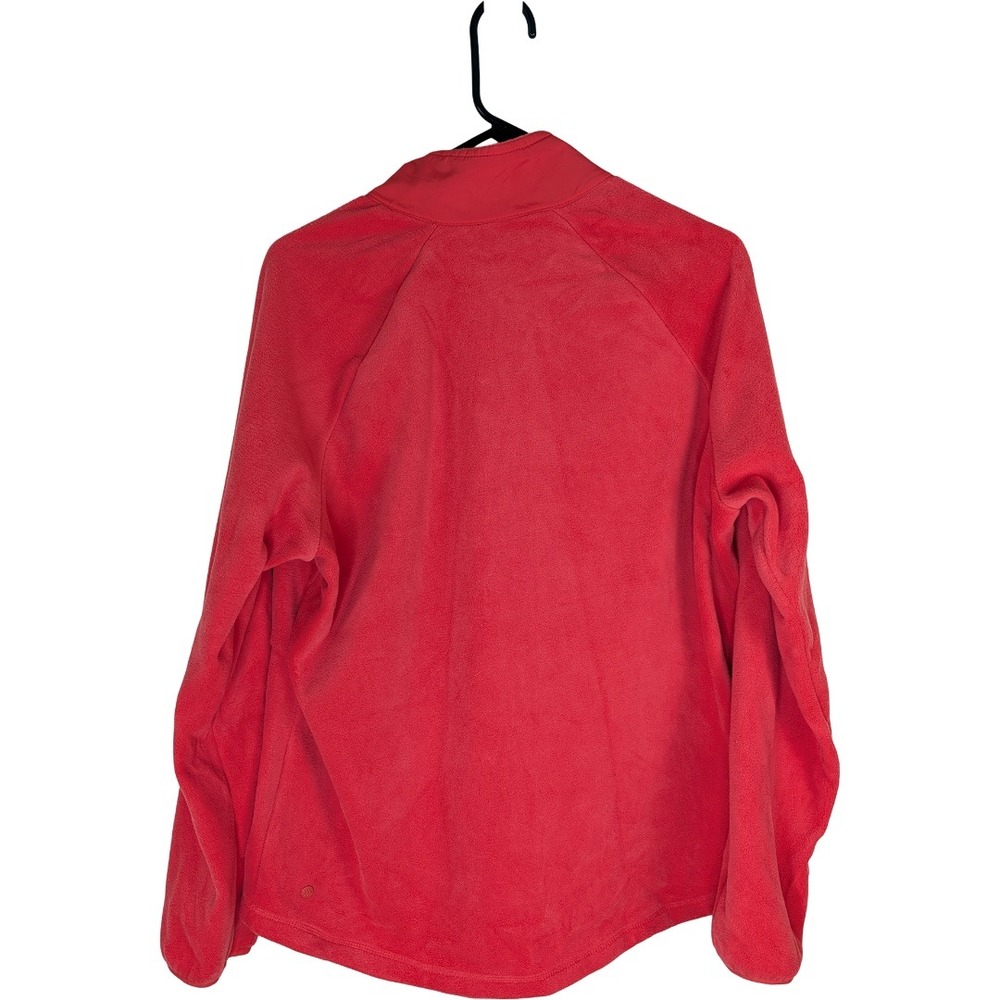 All in Motion Polartec Fleece Jacket Womens XXL Coral Red Full Zip Nylon Overlay - Picture 7 of 16